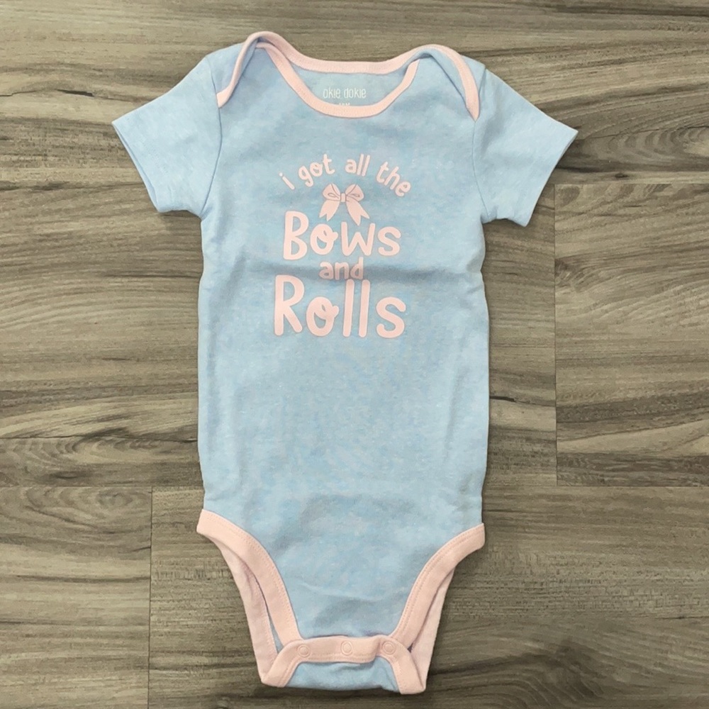 Bows and Rolls onsie